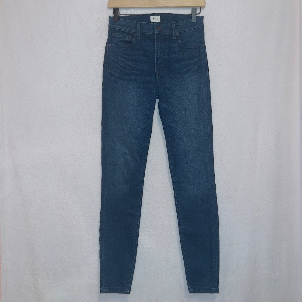 Able Dark Wash Denim The High Rise Skinny Jeans size 26